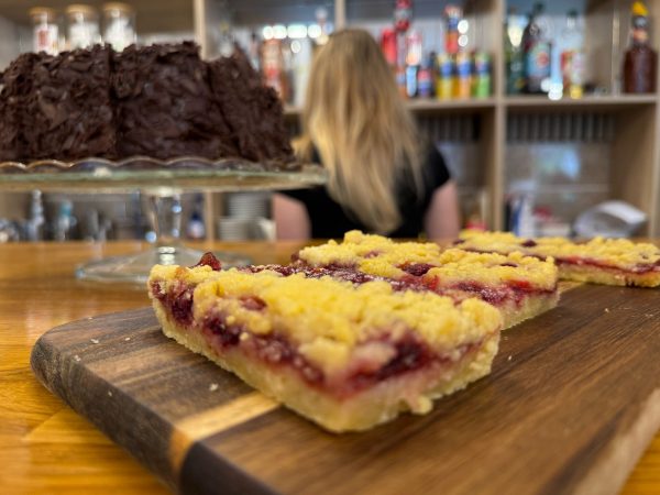 Freshly made cake on the counter at Stony&rsquo;s Bistro